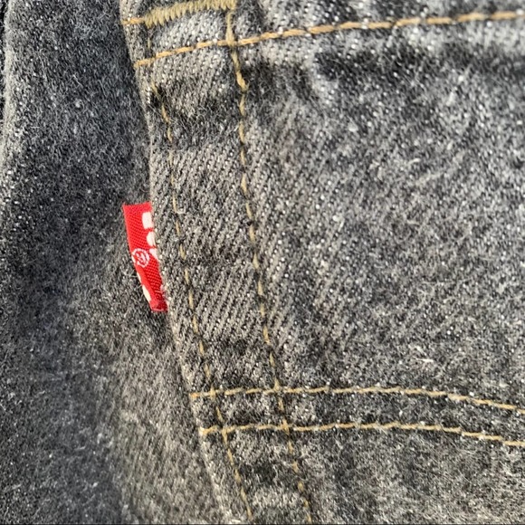Vintage 90s Levi’s 501XX faded black raw hem jeans - Picture 7 of 8